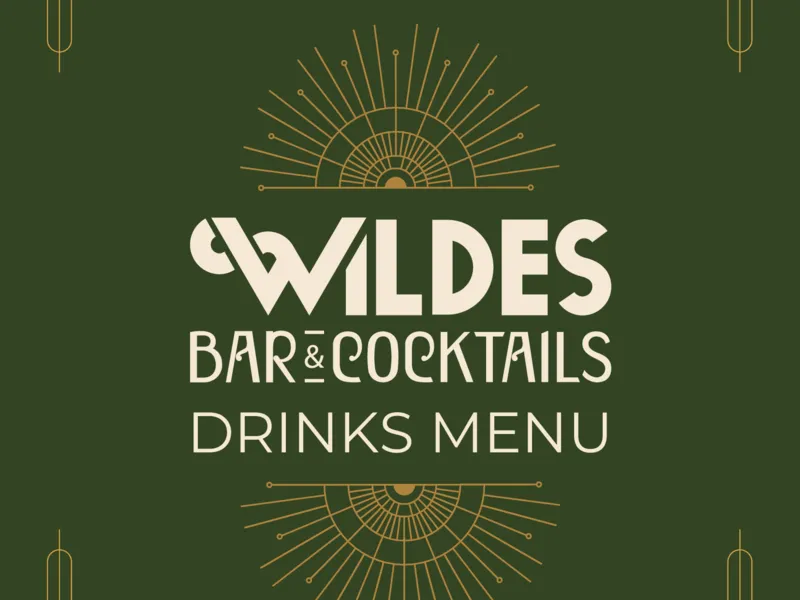 Drinks menu at Wildes wine and cocktail bar